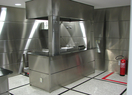 Armário em aço inox para cozinha industrial